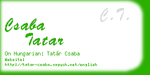 csaba tatar business card